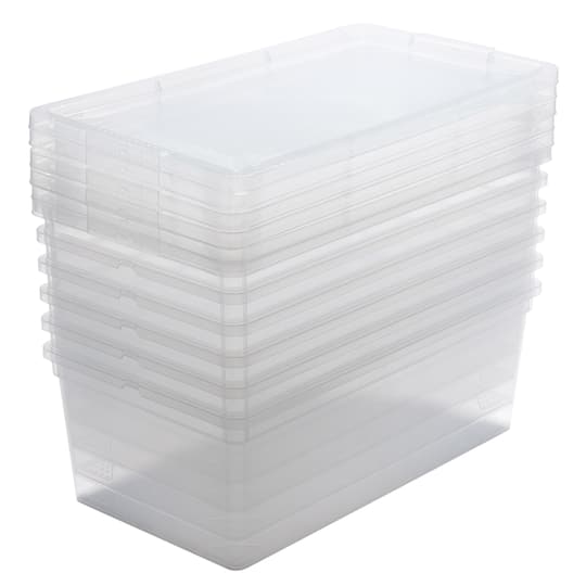 Simplify Clear Stackable Storage Bins with Lids, 6ct.